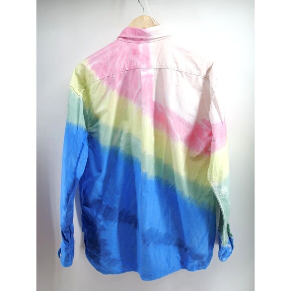 Polo Ralph Lauren Shirt Women's‎ Slim Tie Dye Custom Long Sleeve Button Up 14 - Picture 8 of 8
